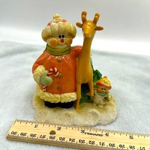 Snowman Vintage Regency Fine Arts Collectible Snowman Figurine/Sculpture 5” tall